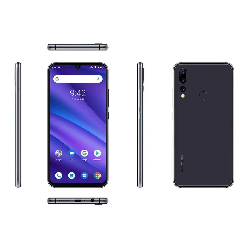 Global UMIDIGI A5 Pro мобильный телефон 6," FHD+ 16MP Android 9,0 Helio P23 Восьмиядерный 4150 мАч 4G отпечаток пальца разблокированный смартфон