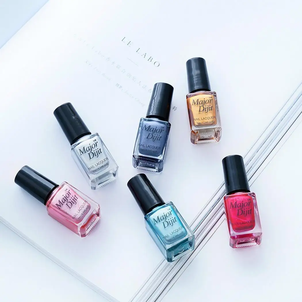 New Polish Colors Metallic Mirror Effect Nail Gel 6 Glitter Cosmetic Nail Art ToolsNail Polish