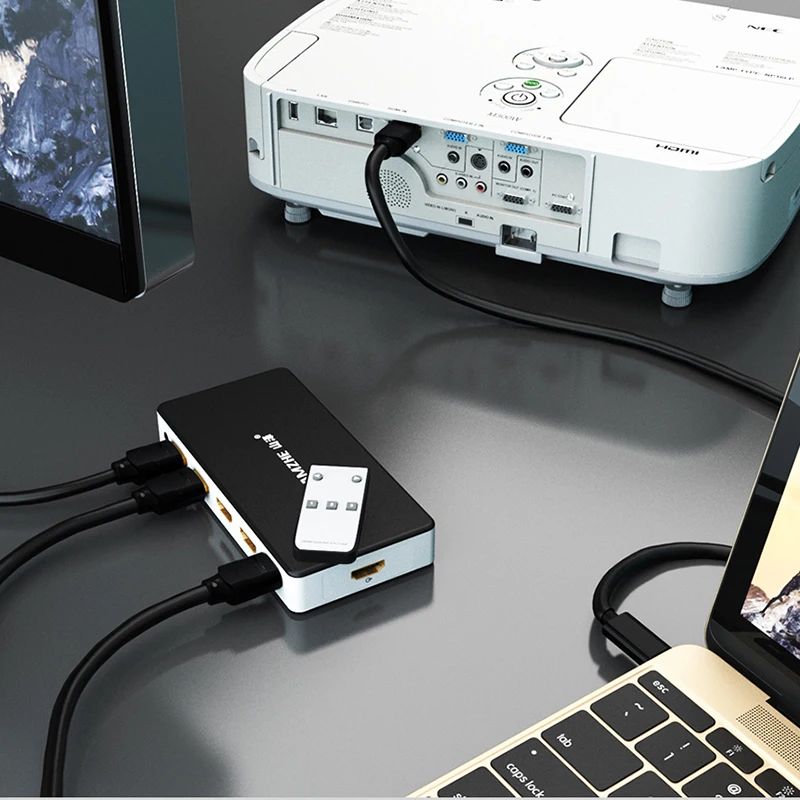 HDMI сплиттер Samzhe 3 входа 1 выход переключатель с пультом управления для XBOX 360 PS3 PS4
