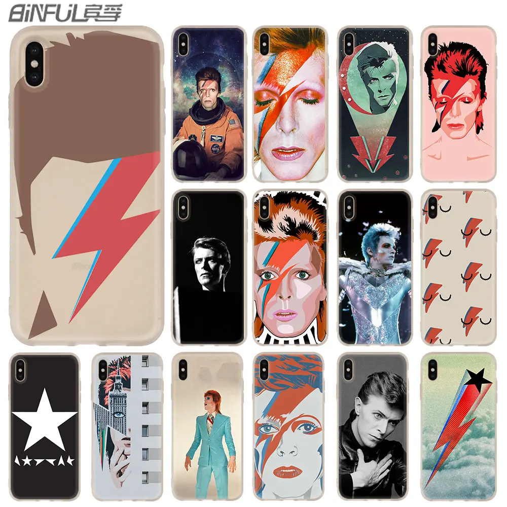 

David Bowie Case for iphone XS 11 Pro Max XR X 10 Cover Phone Cases for iphone 7 8 plus 6s 5 4s