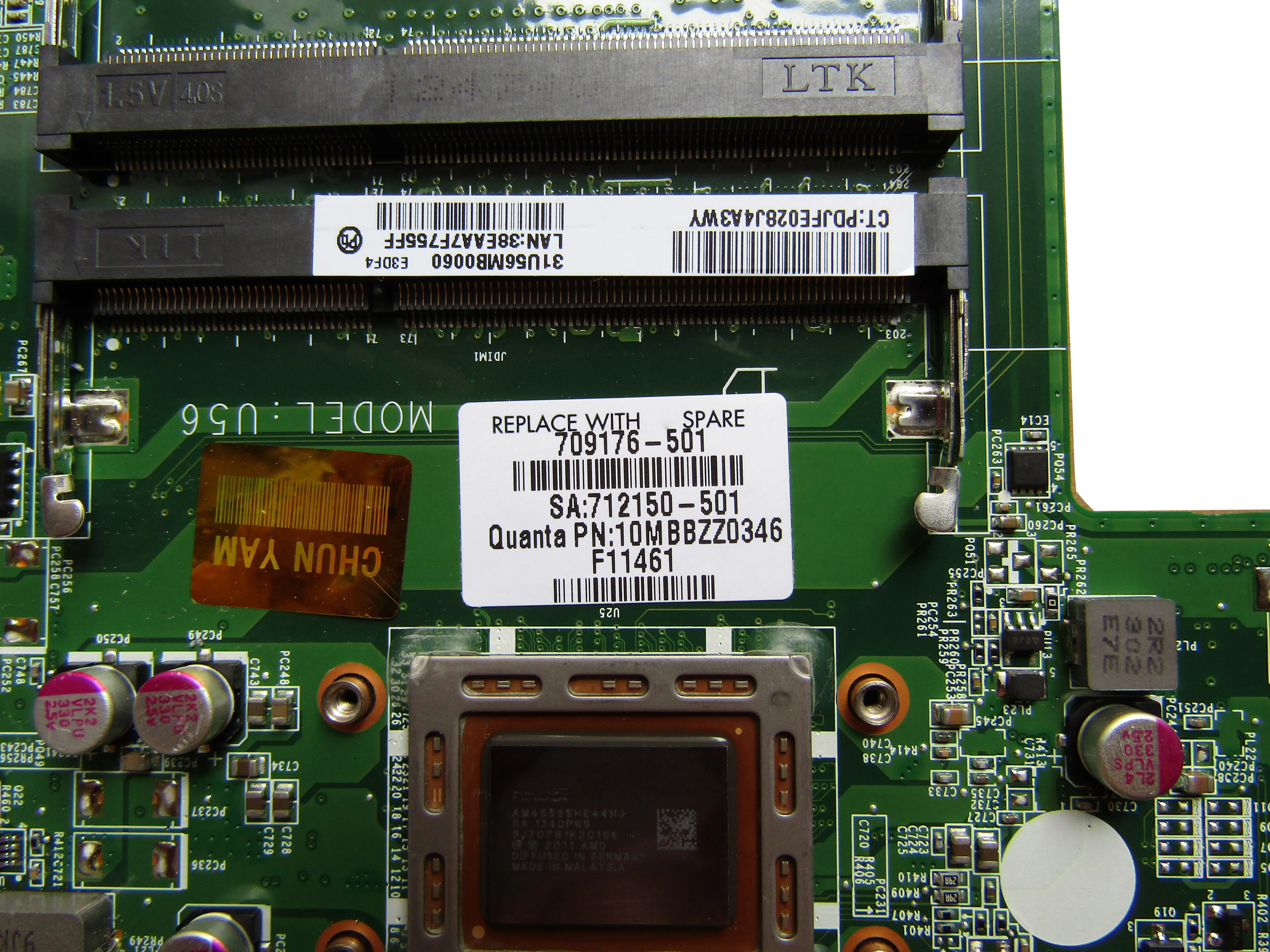 709176-001 DA0U56MB6E0 для hp Pavilion Sleekbook 15 материнская плата для ноутбука 709176-501 cpu A8-4555M протестированная Гарантия 60 дней