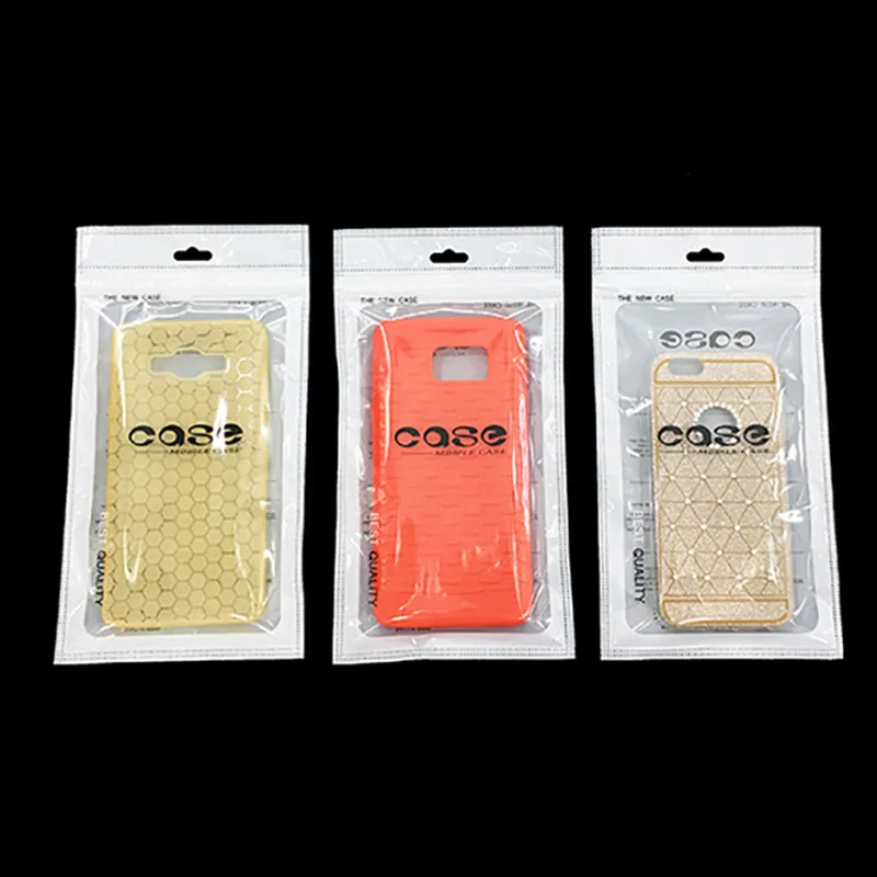 200Pcs/Lot Plastic Ziplock Bag For Mobile Phone Case Packaging Zip Lock