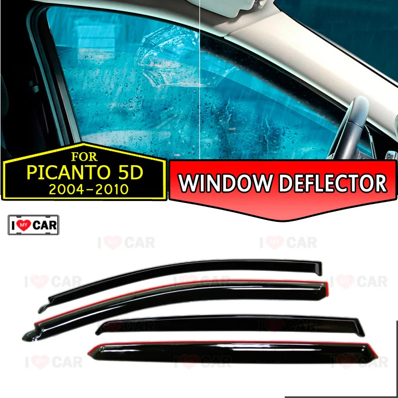 Оконный ДЕФЛЕКТОР ДЛЯ Kia Picanto 5D 2004-2010 автомобильный оконный дефлектор