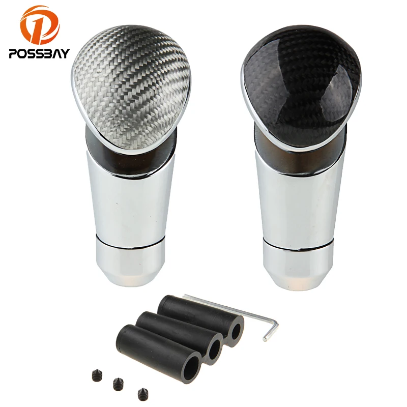 

POSSBAY Car Gear Shift Knob for Ford VW Universal Aluminum Carbon Fiber Gear Stick Shift Shifter Lever Knob Manual Transmission