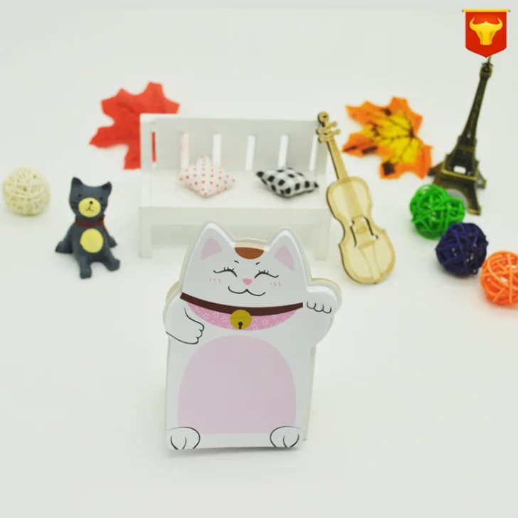 1 шт. Kawaii Lucky Fortune Cat стенд блокноты бумажные стикеры стикер сообщений канцелярские закладки Липкие заметки канцелярские принадлежности