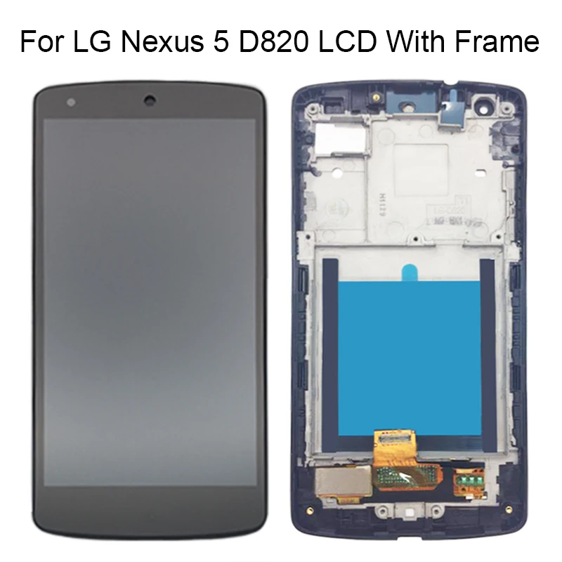 Дисплей для LG Google Nexus 5 D820 D821 ЖК-дисплей сенсорный экран дигитайзер с рамкой полная