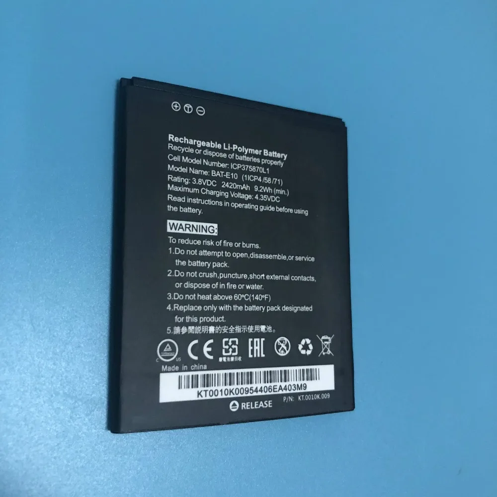 Новый BAT E10 (1ICP4/58/71) 2420 мА/ч Батарея для acer жидкости Z530 Z530S LTE T02 сотовый телефон