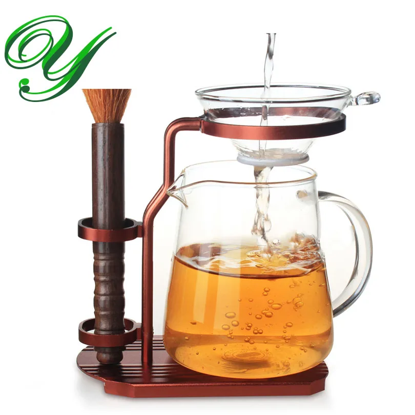 Kung fu tea pot set tray holder infuser strainer stainless steel coffee