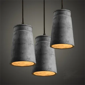 

Industrial Cement Restaurant Decoration Pendant Light Retro Dinner Cement Light Cafe Light Bar Light Free Shipping