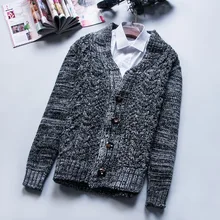 Зимние новые Для мужчин свитер вязаный кардиган, свитер Для мужчин S jacquard