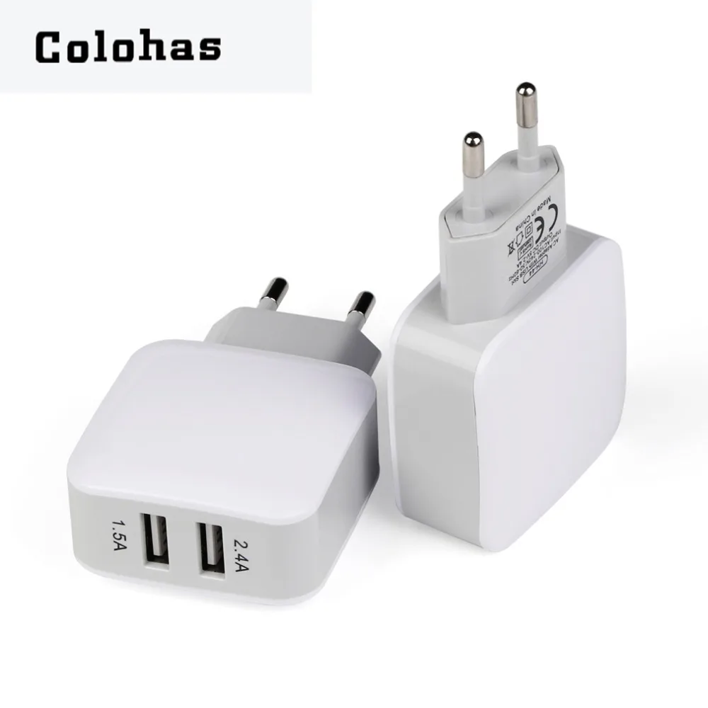 2 порта USB EU вилка зарядное устройство для iPhone 7 8 X Samsung S9 S8 мобильного телефона Huawei