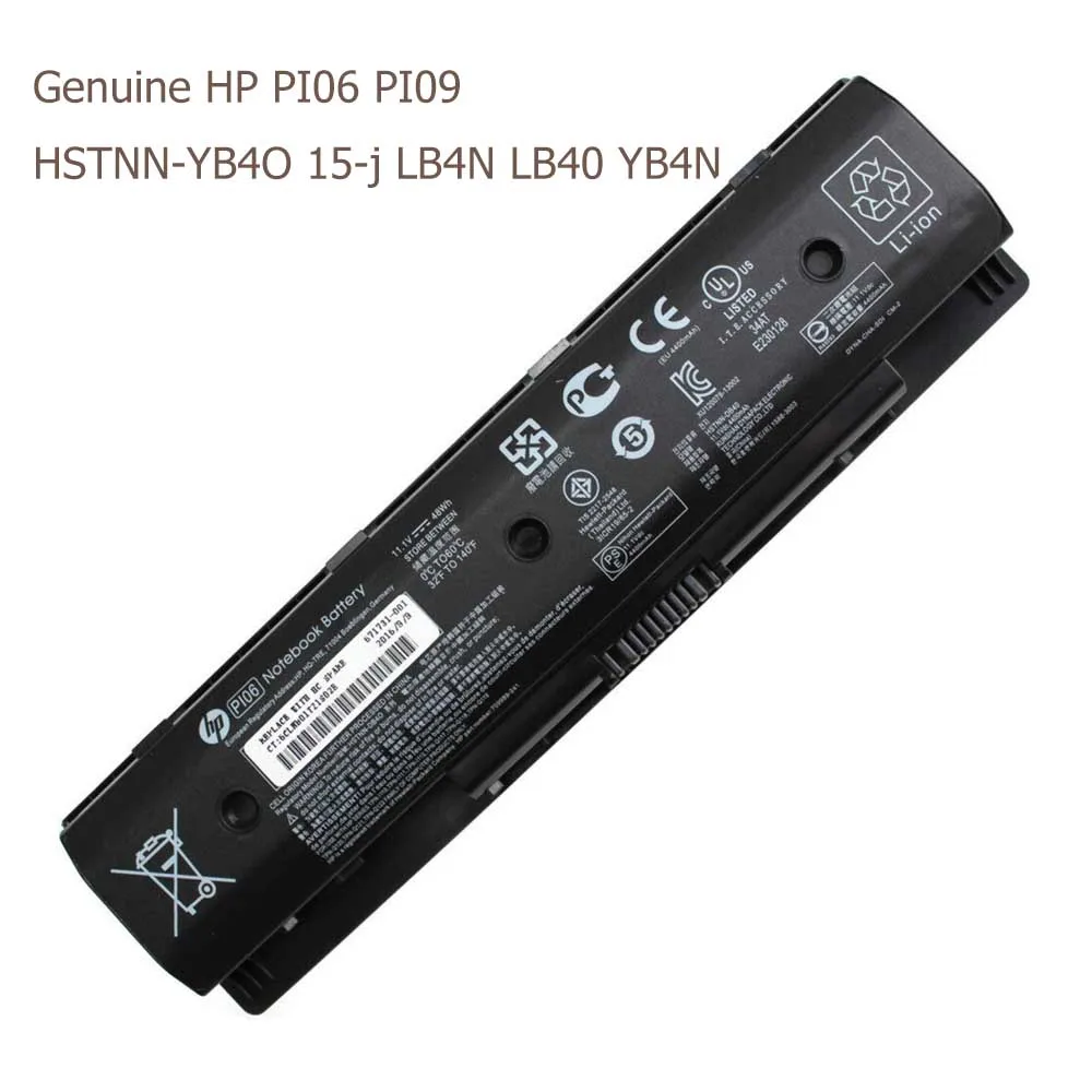 Genuine PI06 PI09 HP Laptop Battery Envy 15 17 710417-001 710416-001 HSTNN-LB4N 1