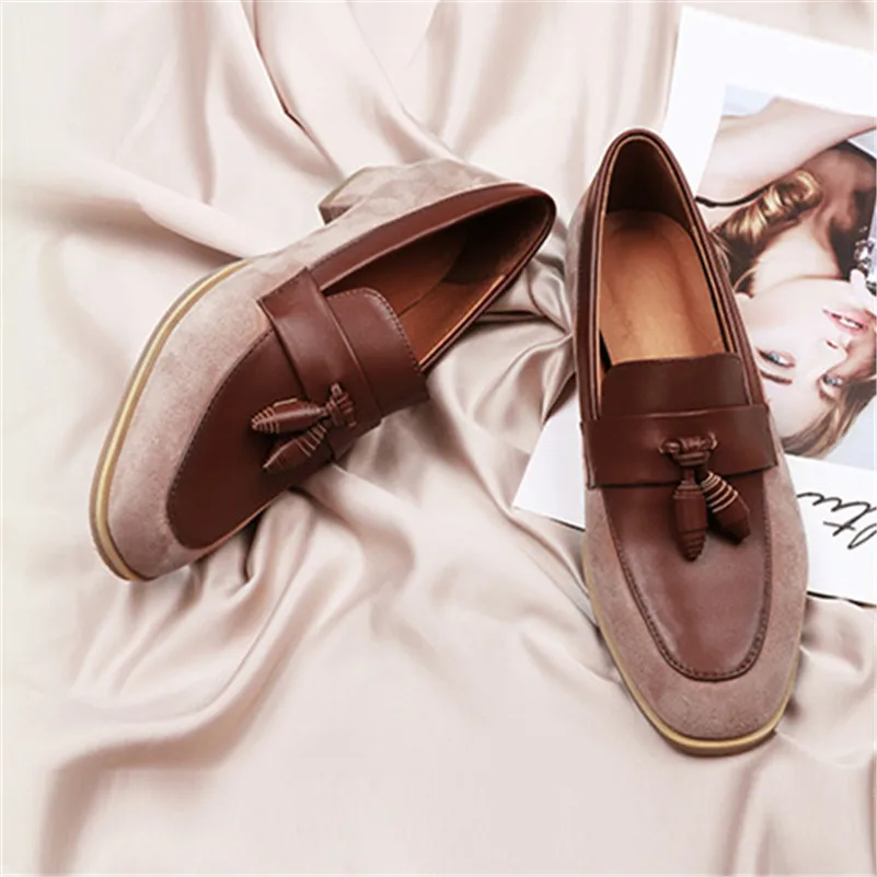 FEDONAS Sweet Elegant Party Casual Women Pumps Summer Slip-on Square Heels Single Shoes Genuine Leather Top Quality Shoes Woman