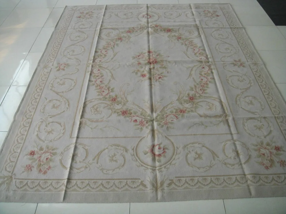 Free shipping 9'x12' Stunning French style aubusson carpets hand