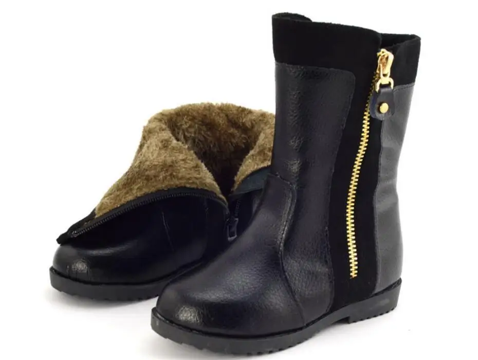Girl knee high snow boots-19