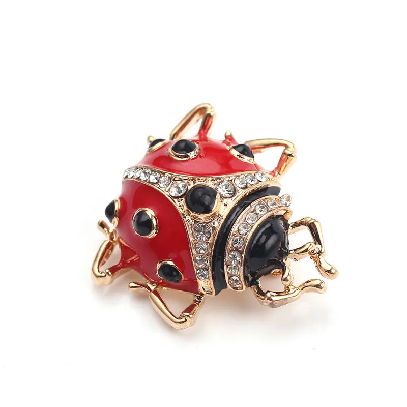 

2019 New Fashionable Seven-star Ladybug Brooch Lady Beautiful And Lovely Insect Jewelry Jeans Wholesale