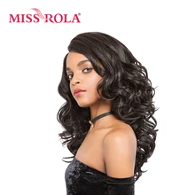 Мисс Рола длинные волнистые волосы на фронте шнурка синтетические волосы 2,5-16 дюймов парики с длинными волосами для женщин 2# черный Kanekalon высокотемпературное волокно