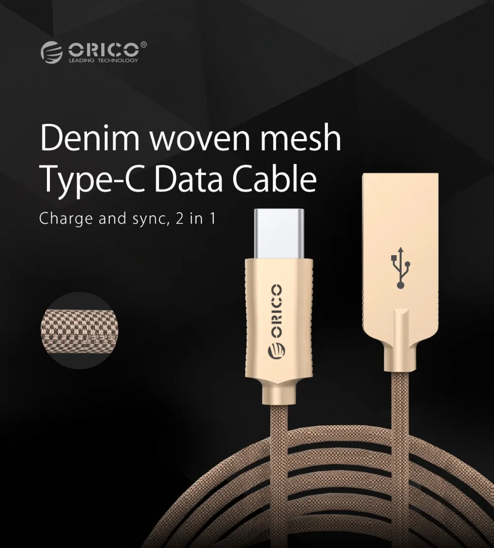 ORICO HCU usb type C кабель 3 фута 100 см 2,4 A кабель для быстрой зарядки для huawei