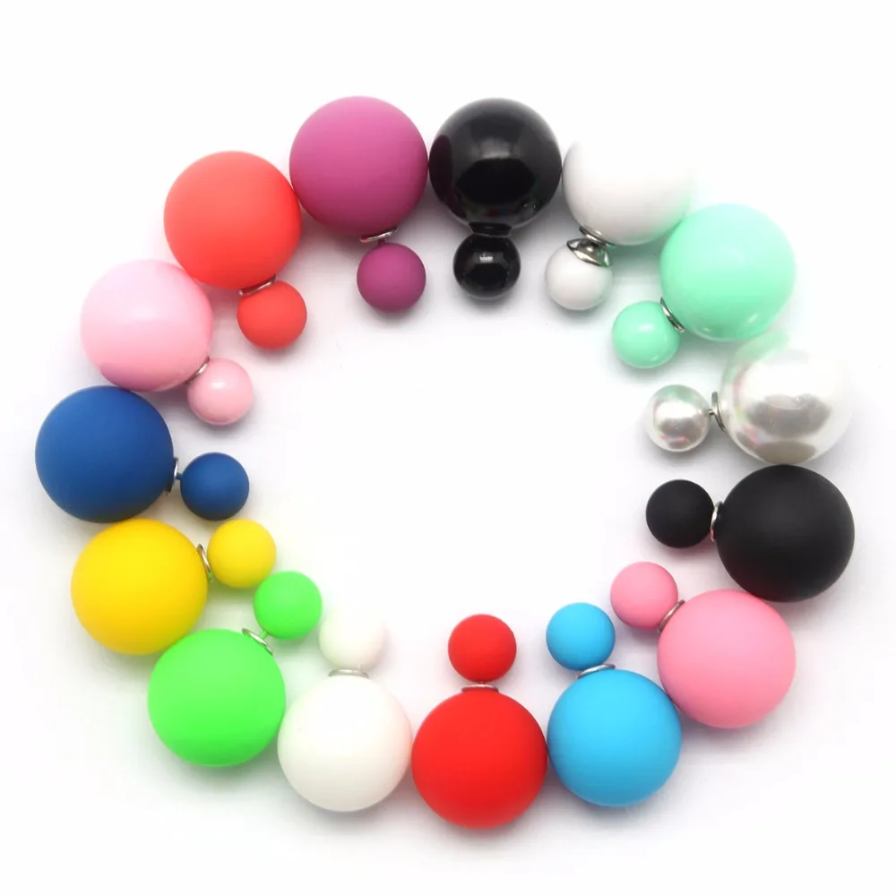 100 шт./компл. цвет отправлен случайным образом Серьги Два жемчужных бисера Элегантные женские свадебные украшения для девочек аксессуары праздничные подарки