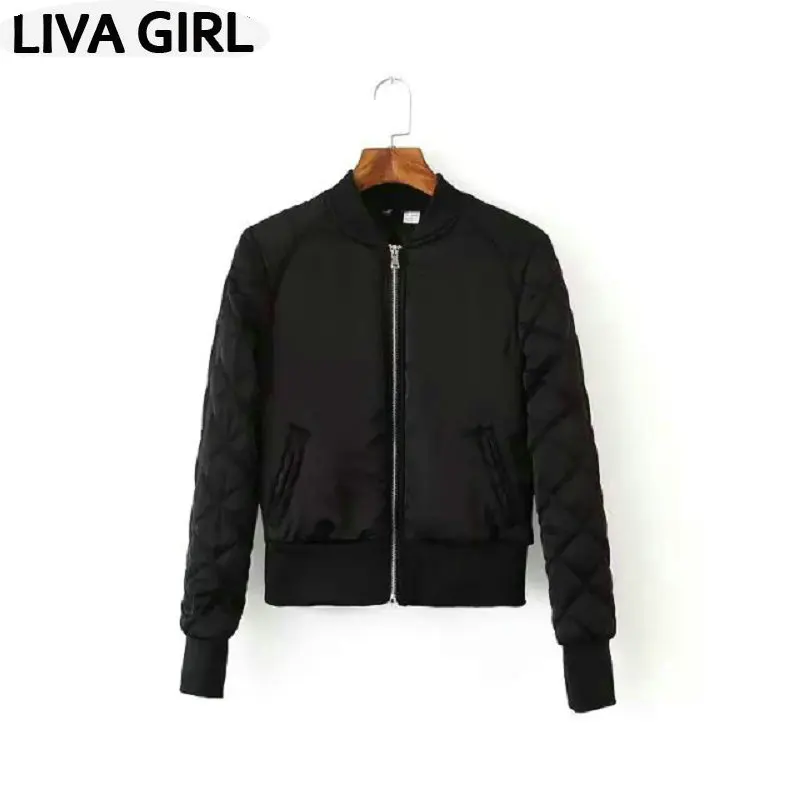 

Autumn and winter women's jacket jacket pilot jacket long-sleeved basic coat fashion casual slim cotton jacket