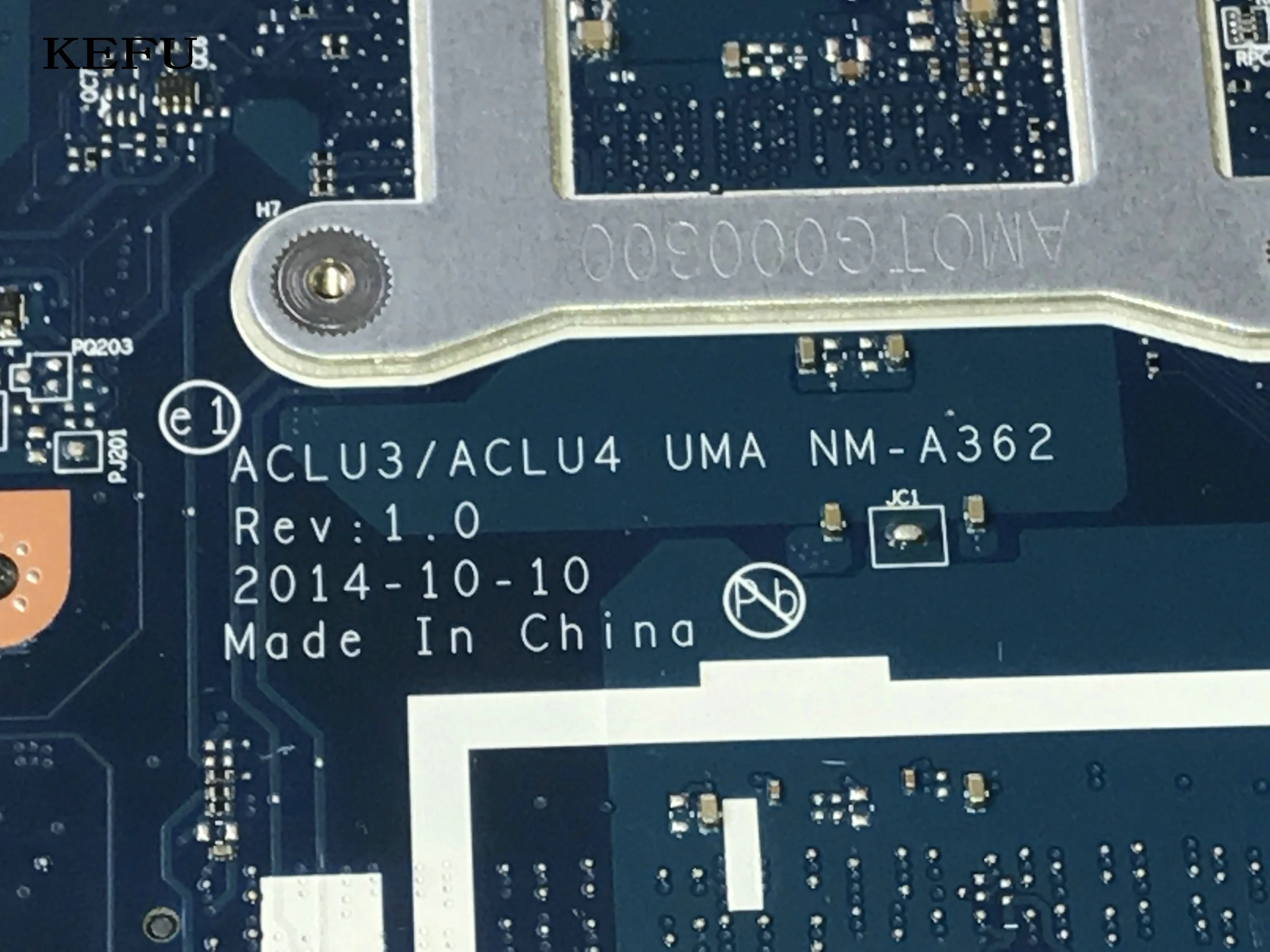 Материнская плата ACLU3/ ACLU4 для ноутбука LENOVO NM-A362 материнская с встроенным