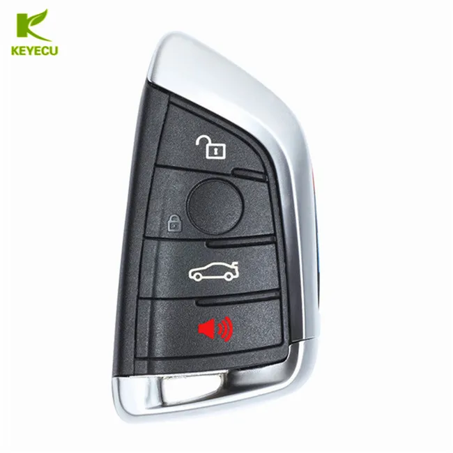 KEYECU пульт дистанционного ключа автомобиля 4 кнопки 433 МГц для BMW X5 X6- FCC, аддитивного цветового пространства: NBGIDGNG1, черный