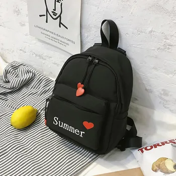 

Women's Love Letter Shoulder Bag Backpack soild zipper vintage outdoor Waterproof Nylon Bag Fashion travel backpack mochila new