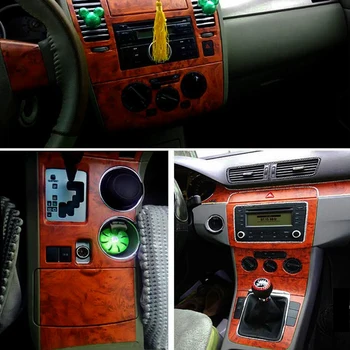 

Car Styling Central Control Panel Sticker And Decals Interior Imitation Wood Grain Protection Vinyl Film for Volkswagen Caddy