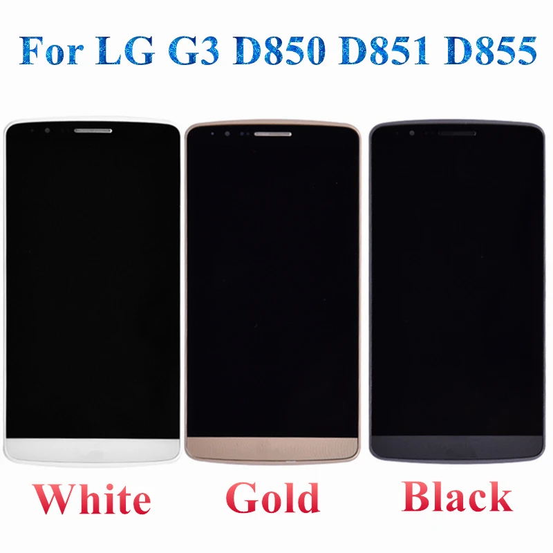 100% Протестировано для LG G3 D850 D851 D855 ЖК дисплей сенсорный экран с рамкой дигитайзер