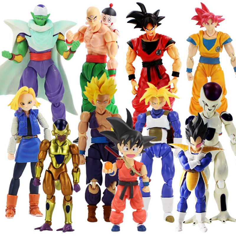

11.5-17cm Dragon Ball Z Figure Super Saiyan Son Goku trunks Vegetto Vegeta Frieza gohan Krillin Lazuli figure toy