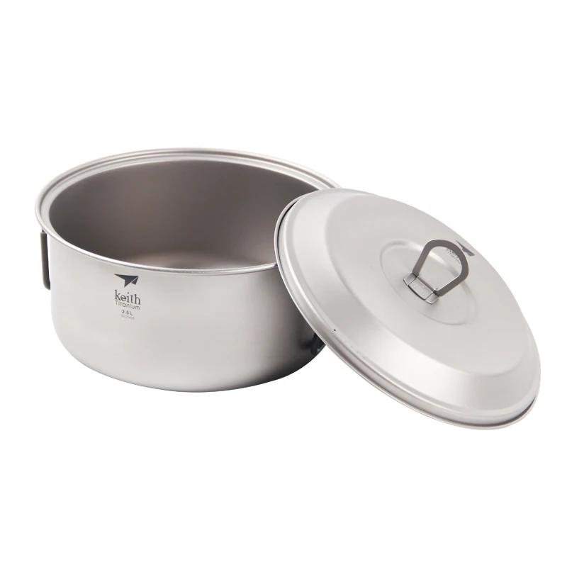 Keith 2.5L de titanio de la olla de sopa ultraligero al aire libre utensilios Camping Picnic olla Ti6018