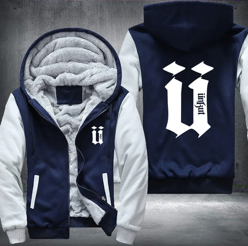 Мужская толстовка с капюшоном Unkut утепленная флисовая куртка длинным рукавом в