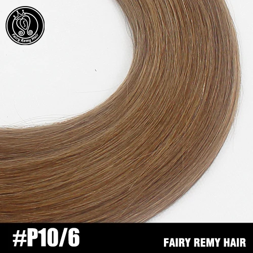 Сказочные волосы remy 0,8 г/локон 16 дюймов настоящие волосы Remy Fusion Keratin I Tip человеческие волосы для наращивания шелковистые прямые профессиональные салонные волосы - Цвет: P10-6