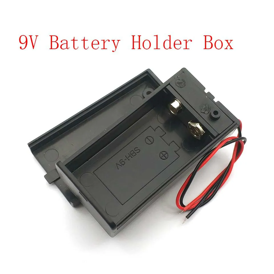 Чехол держатель для аккумулятора 9 В с проводом ВКЛ./ВЫКЛ.|battery holder box case|battery
