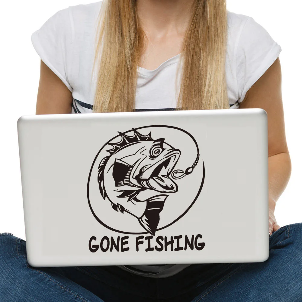 Gone Fishing Creative Design Computer Sticker Vinyl Laptop Decal For Car Wall Home Decor car styling Notebook Stickers Gone Fishing Creative Design Computer Sticker Vinyl Laptop Decal For Car Wall Home Decor car styling Notebook Stickers