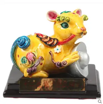 

Appearance: Animal Ceramic Taiwan Cochin Painted Pottery Zodiac Rat cow OX tiger rabbit