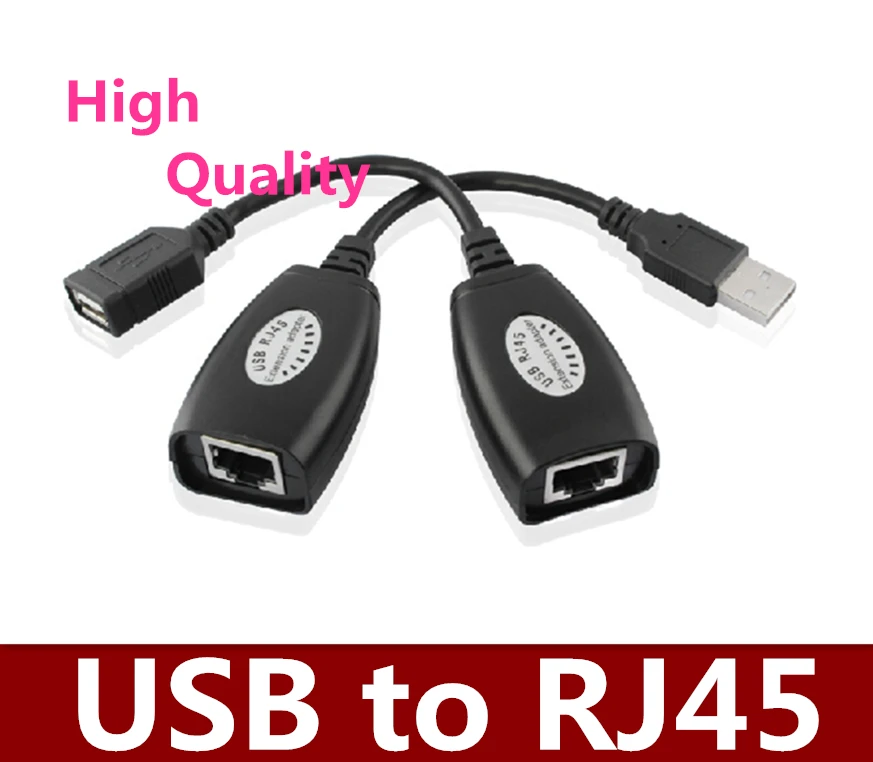 

Free Shipping 5Pairs/LOT USB CAT5/CAT5E/6 RJ45 Ethernet Extender Lan Extension Cable Repeater Adapter