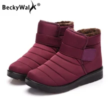 Г. Новая женская зимняя обувь зимние ботинки унисекс Нескользящие водонепроницаемые мужские ботинки с плюшевой подкладкой женская обувь на плоской подошве Большие размеры 35-46, WSH3140