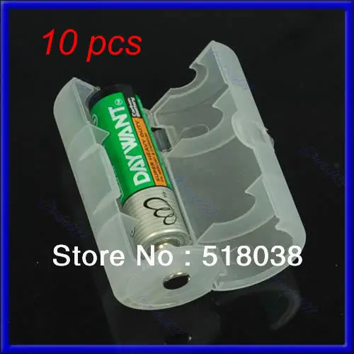 1 Set 10pcs AA to D Size Battery Adaptor Holder Case ConverterBattery