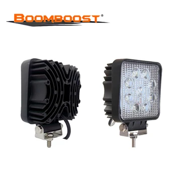 

2PCS Metal Waterproof For 4x4 Offroad Tractor ATV Vehicle Truck Square LED Spot/Flood Beam 12V 24V Driving Work Light 4 Inch 27W