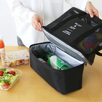 

FJUN Thermal Outdoor Picnic Bags handbag for Women Food Picnic Cooler Bag Insulated Storage Container Tote Handbags Portable