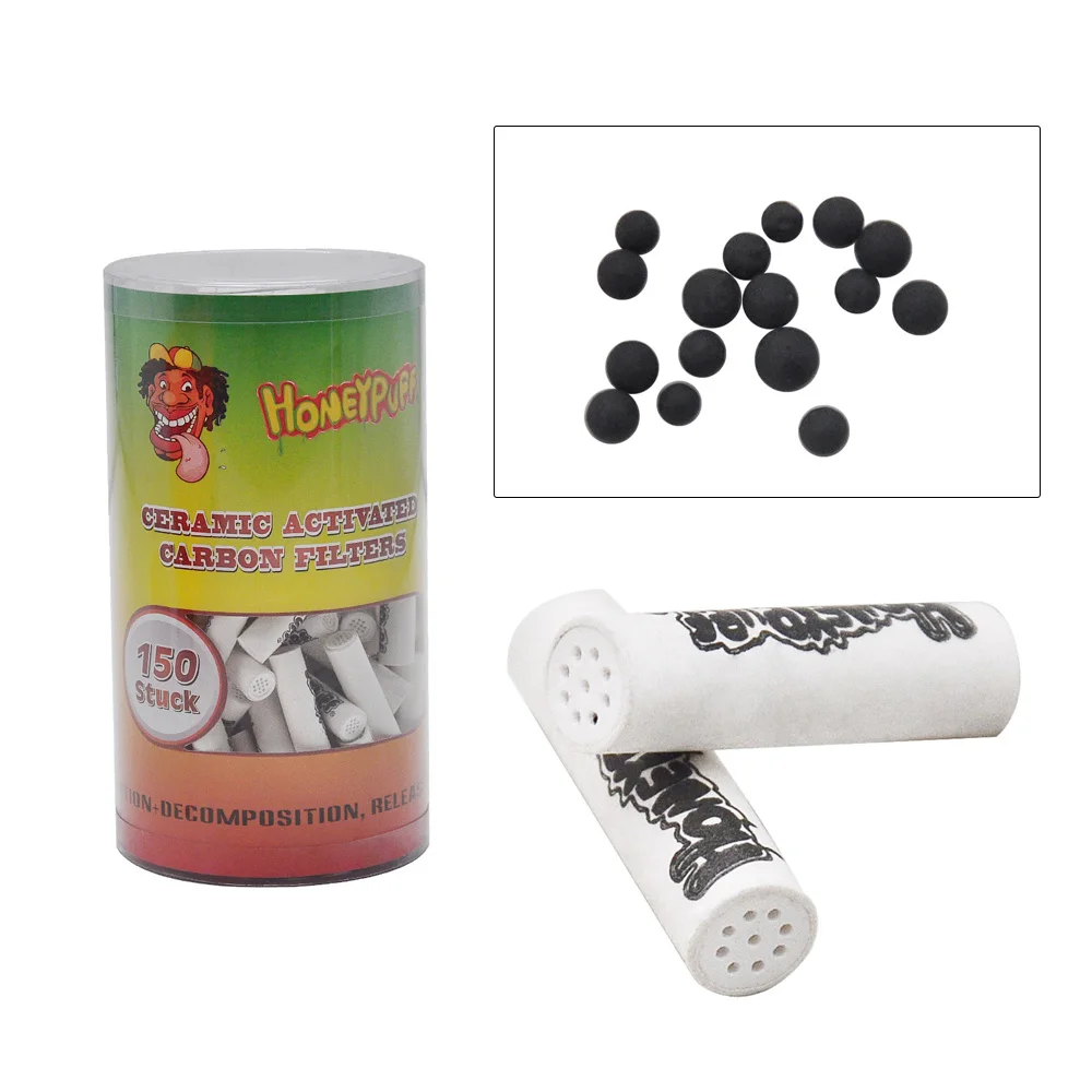 

HONEYPUFF Premium 150 Filters 9 MM Active Charcoal Pipe Filter Suit For Metal or Natural Wood Smoking Pipes Accessories