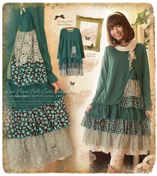 

knitted tunique praia lace pin up vestidos de mujer tunic retro robe femme lace mori girl jurken bohemian sweater autumn dress
