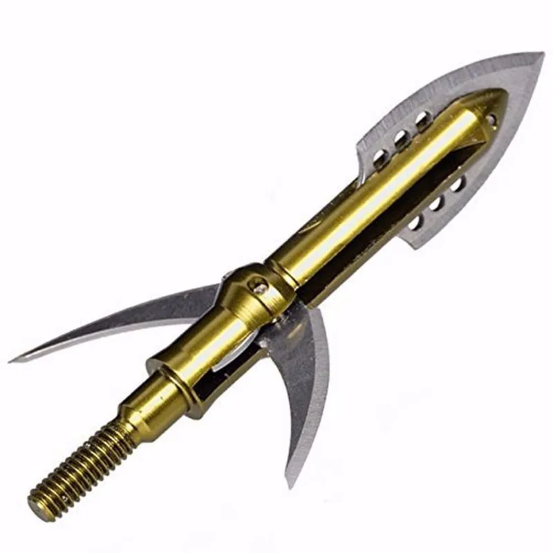 1 pc Archery Broadheads Arrow Heads 100grain 2 Expandable Blade Arrow