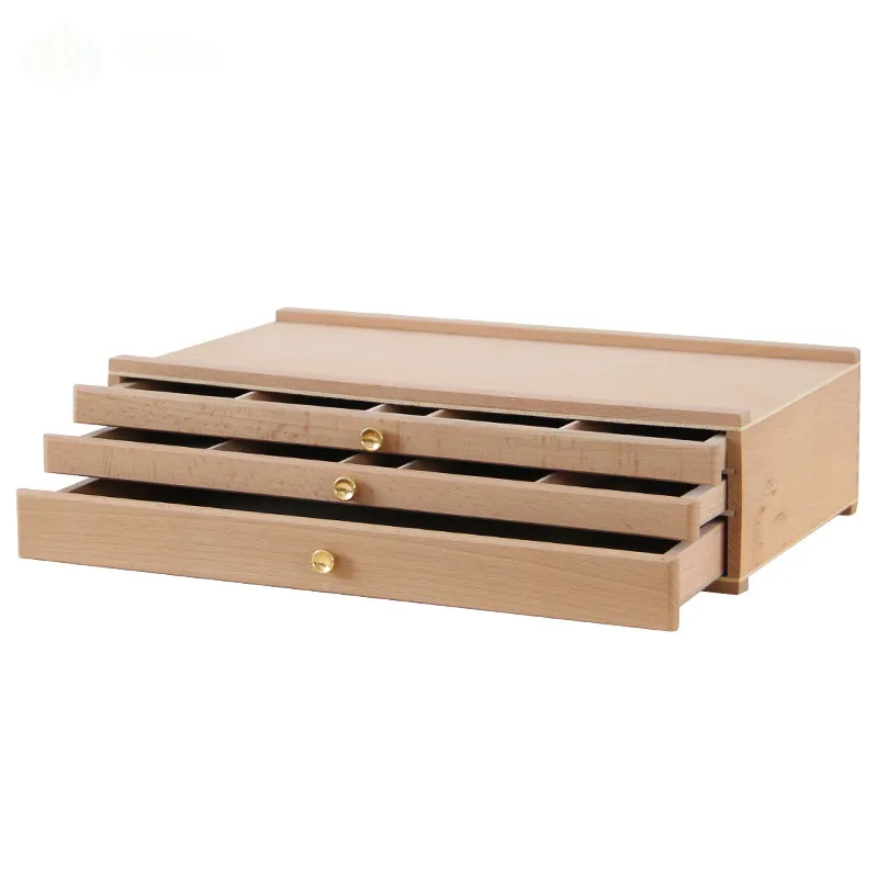 New Wooden Easel for Painting with Drawer Table Box STATIONERY HOLDER Portable Desktop Painting Suitcase School Office Supplies