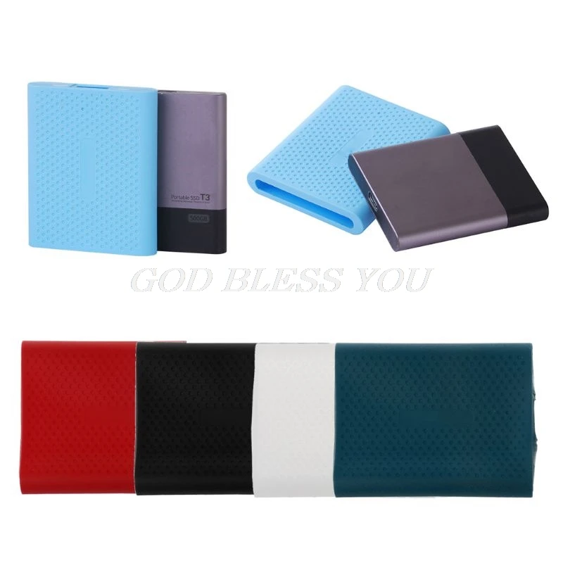 

HDD Bags Cases Hard Drive Disk HDD Silicone Case Cover Protector Skin For SAMSUNG T5 SSD HDD Case