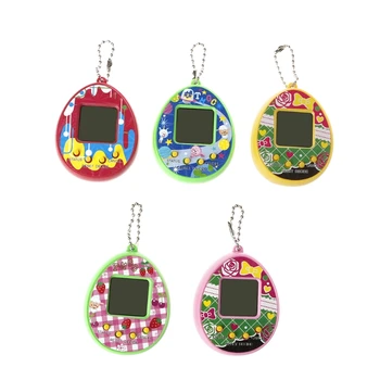 

LCD Virtual Digital Pet Egg Handheld Electronic Game Machine Toy With Keychain