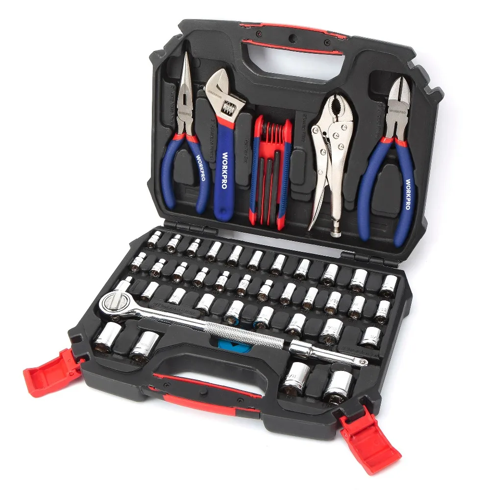 Kopen Workpro 52 Pc Repair Tool Kits Voor Auto Thuis Tool Sets 3 8 \