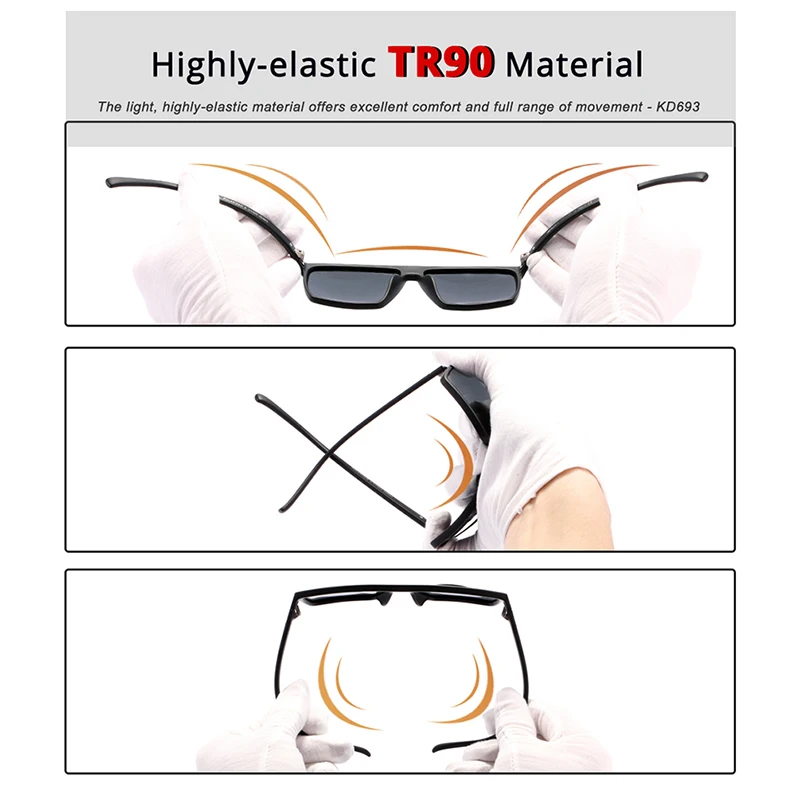 Kopen Flat top Ontwerp Vierkante Zonnebril Unisex Gepolariseerde   UV400 lens Mannen party brillen TR90 frame Vrouwen Outdoor Bril KDEAM KD693