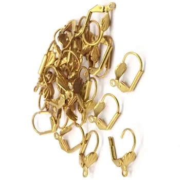 

30pcs.. Raw Brass Leverback Earring Shell sz(16x10mm) Brs1093